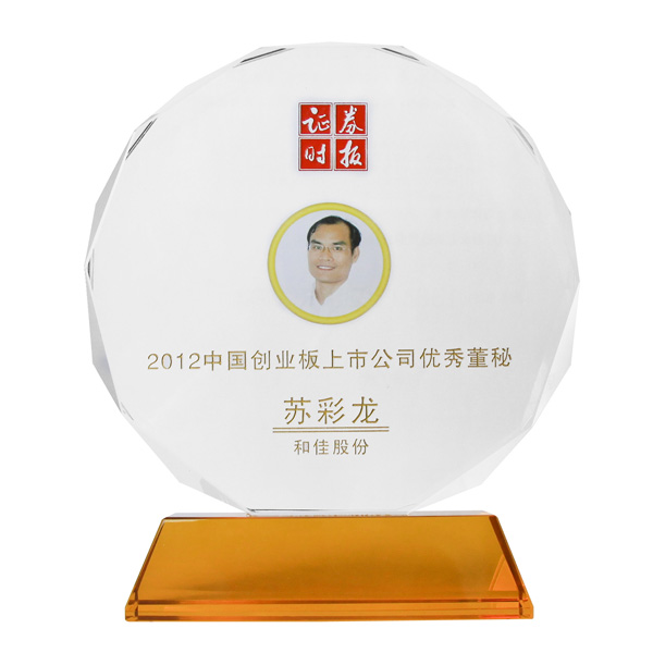 和佳股份董事會秘書蘇彩龍榮獲“2012中國創業板上市公司優秀董秘”獎